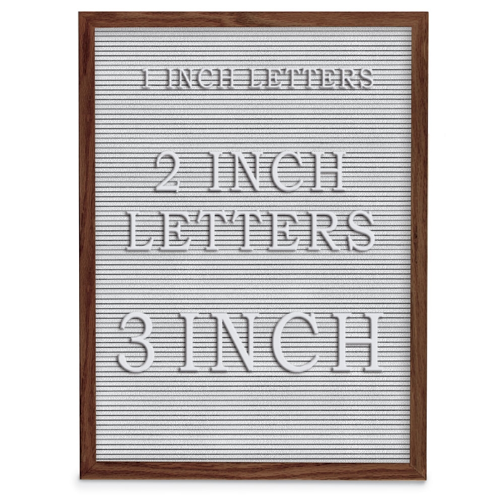 Picture of UVP UV1201UF-WALNUT-WHITE White vinyl letterboard  18&apos; x 24&apos; with Walnut Wood frame