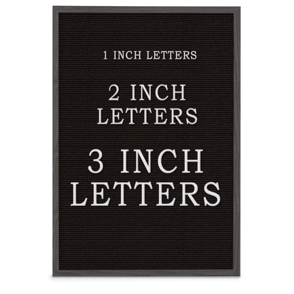 Picture of UVP UV1202UF-BLACK-BLACK Black felt letterboard 24&apos; x 36&apos; with Black Wood frame