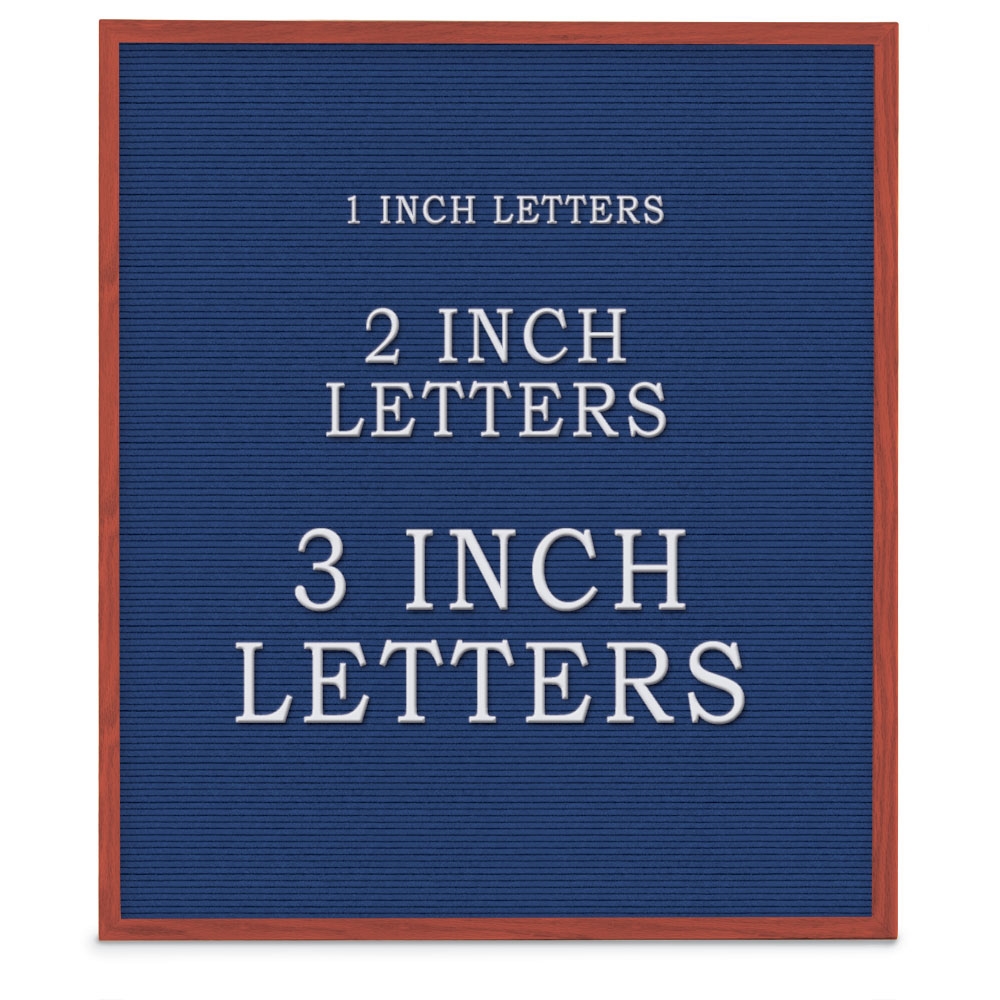 UV1203UF-CHERRY-BLUE Blue felt letterboard 30' x 36' with Cherry Wood frame