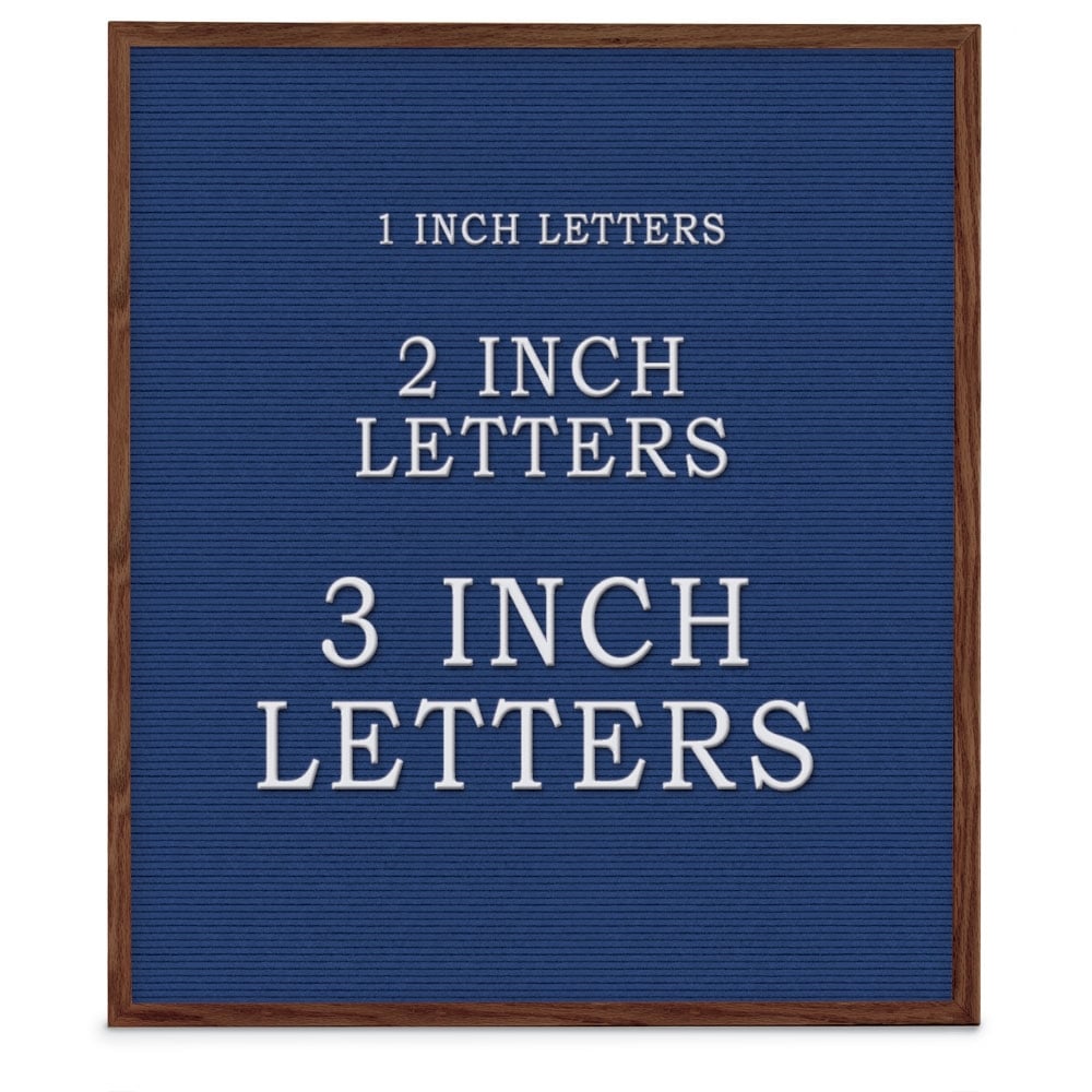 UV1203UF-WALNUT-BLUE Blue felt letterboard 30' x 36' with Walnut Wood frame