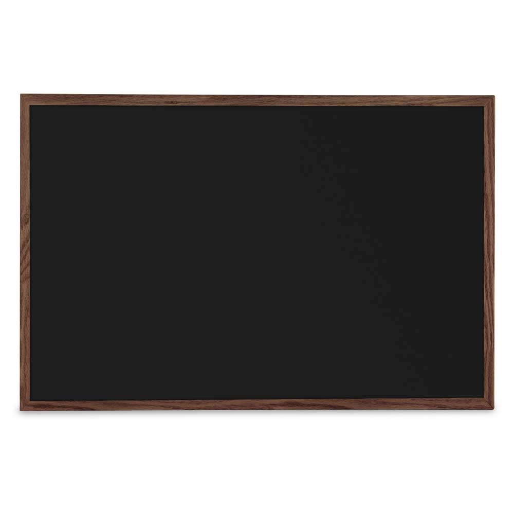 UV831-BLACK-WALNUT Black dry erase board 36' x 24' Walnut hardwood frame