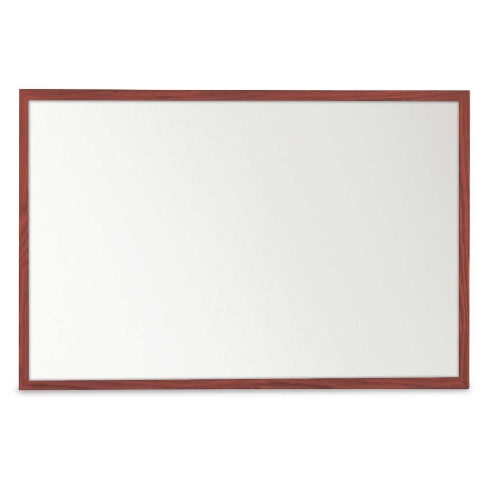 UV831-WHITE-CHERRY White dry erase board 36' x 24' Cherry hardwood frame