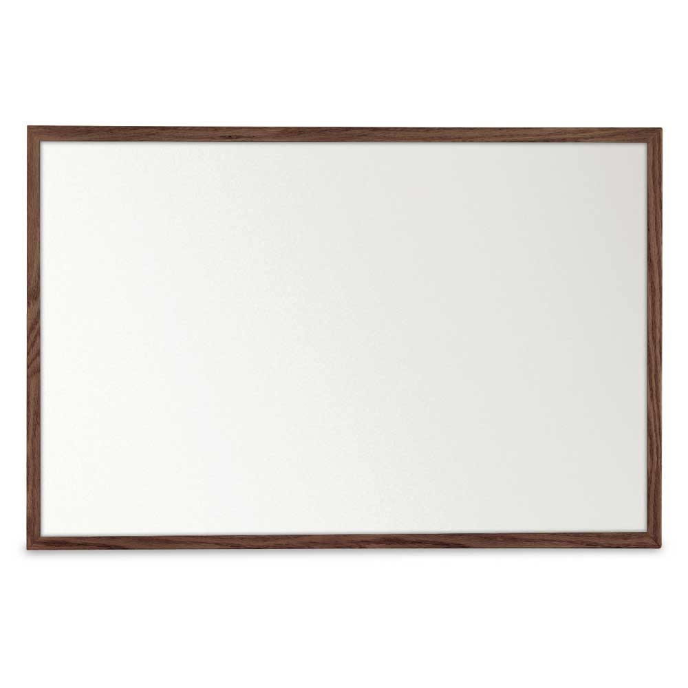 UV831-WHITE-WALNUT White dry erase board 36' x 24' Walnut hardwood frame