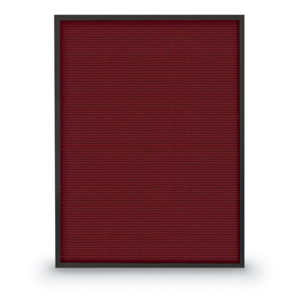 Burgundy letterboard 18' x 24' with Black aluminum frame