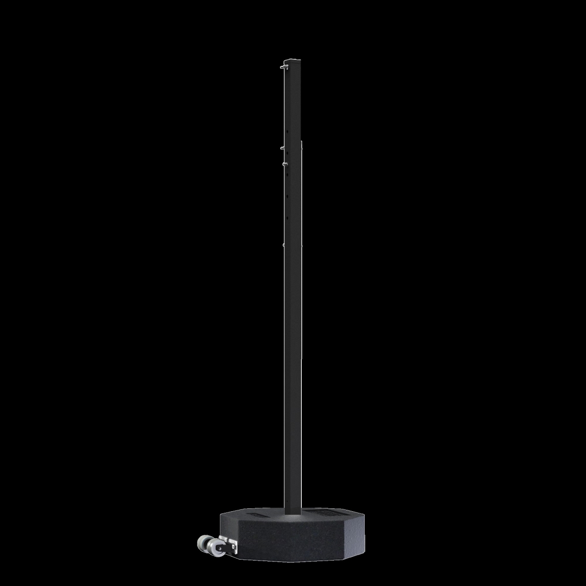 UV800RB60WHL-72BKPK Plasticade Mobile Parking Lot Post