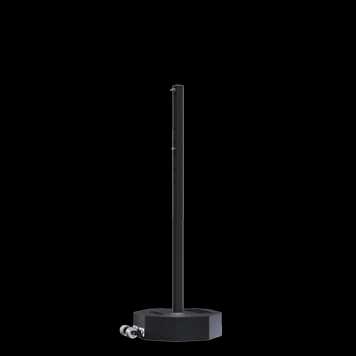 UV800RB60WHL-60BKPK Plasticade Mobile Parking Lot Post