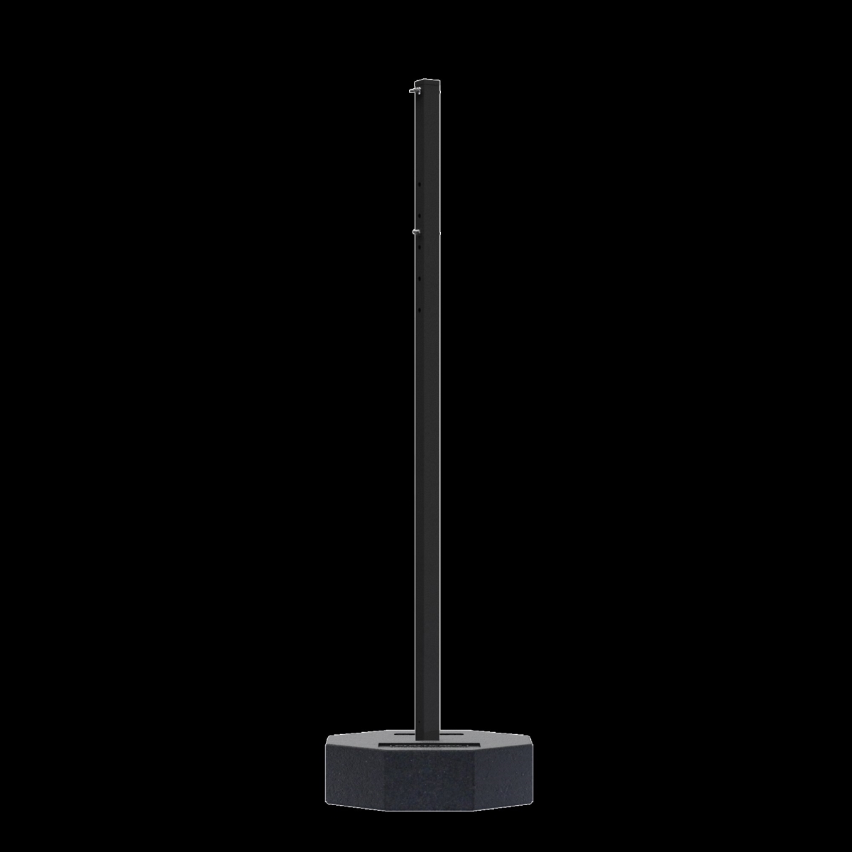 UV800RB60-72BKPK Plasticade Mobile Parking Lot Post