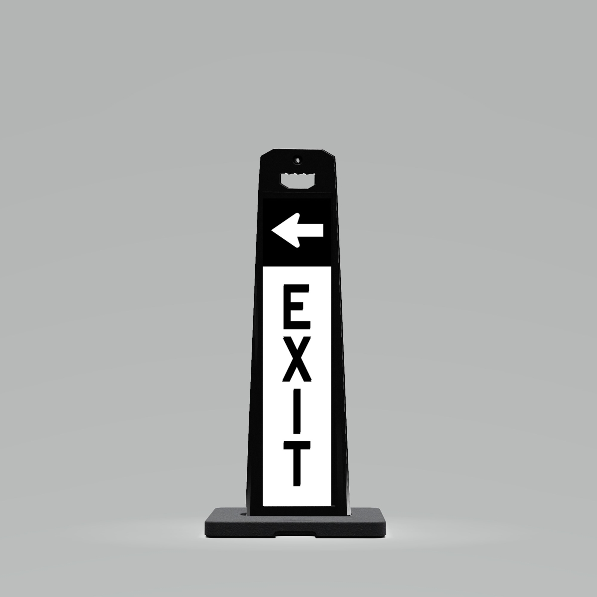 UV4120-BK-PRK1 Outdoor Standing Panel sign with 20 lbs. weighted Base  with EXIT Right Arrow on one side and EXIT Left Arrow on other side