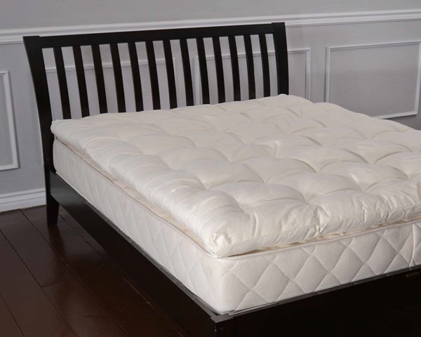 Natural Felt  Heavy Weight Full Size Wool Topper - Mattress Only - White