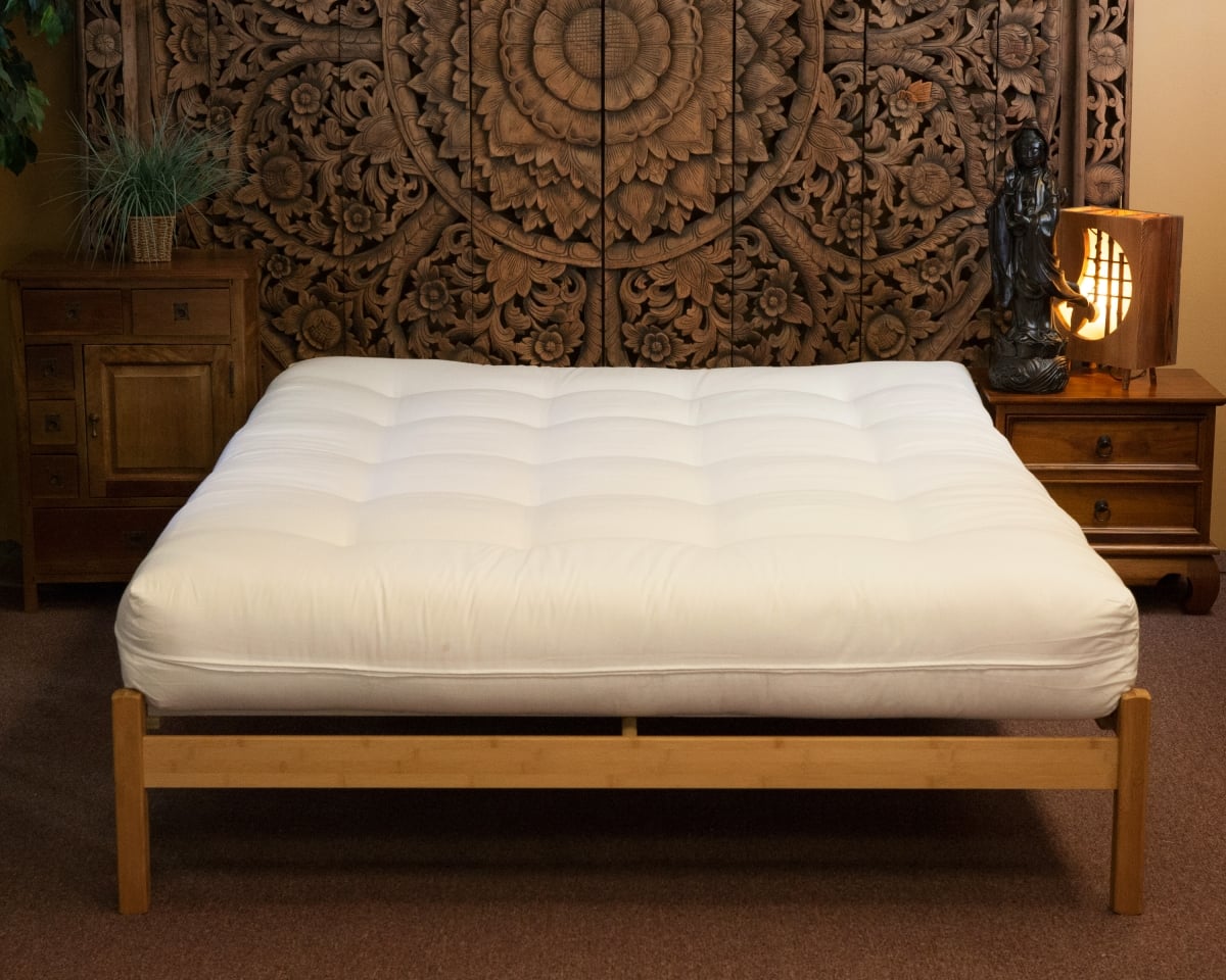 Twin Extra Long Size Organic Luxury with Wool Futon Mattress