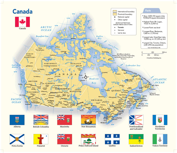 Picture of GeoNova gn-canada-flags-roller Classroom Pull Down Canada Flags Wall Map