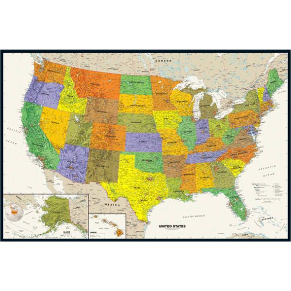 Picture of GeoNova gn-contemporary-usa-roller Classroom Pull Down Contemporary US Map