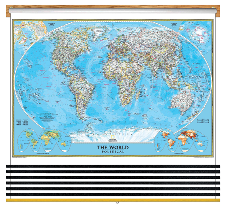 Picture of Natgeo ng-world-continents-bundle World & 6 Continent Maps - Classroom Pull Down - 7 Map Bundle