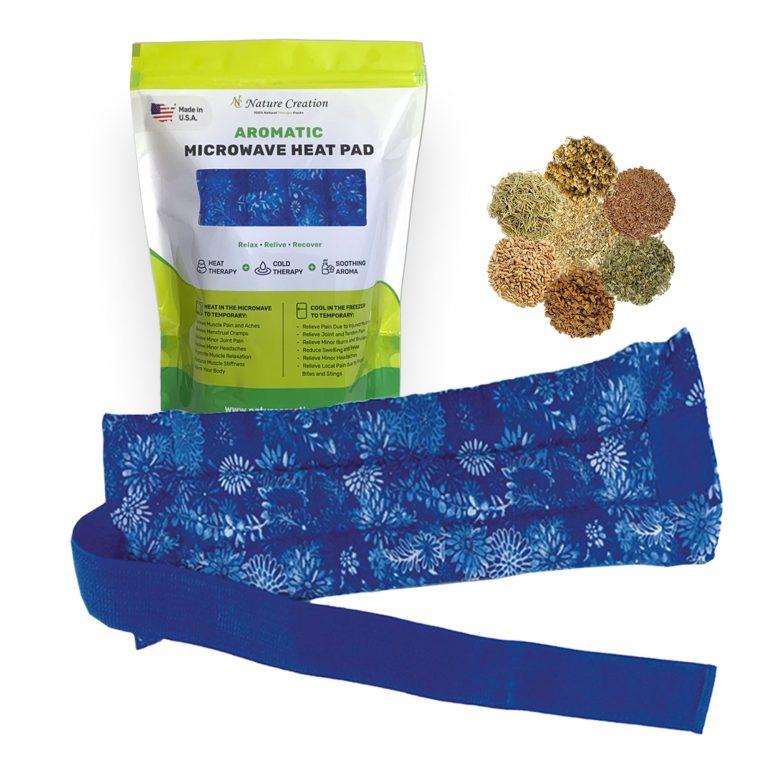 Picture of Nature Creation NC-BACK-BLUFLW Microwavable Herbal Heating Pad for Back & Abdomen - No.11 Blue Flower
