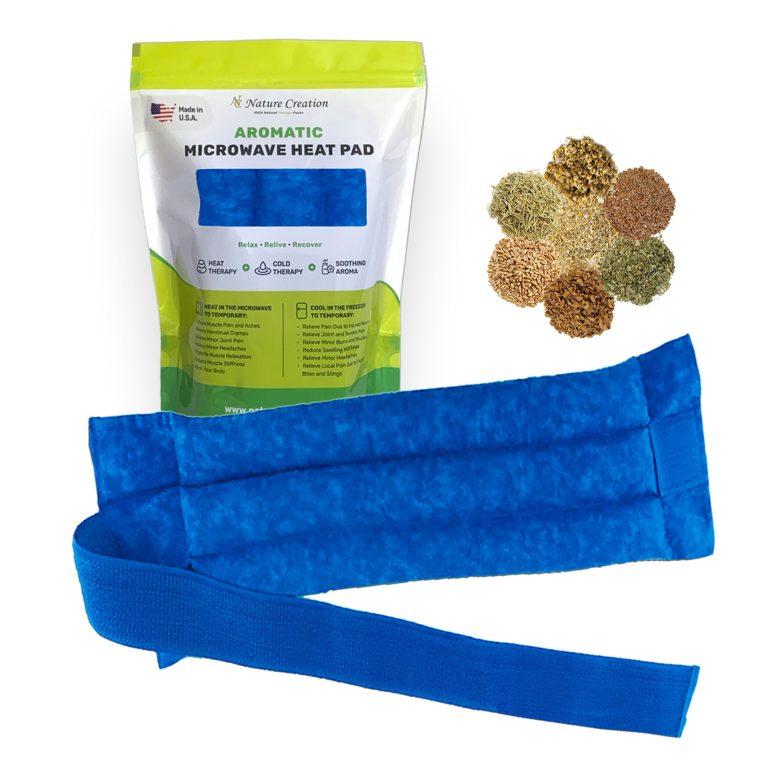 Picture of Nature Creation NC-BACK-BLUMRB Microwavable Herbal Heating Pad for Back & Abdomen - No.01 Blue Marble
