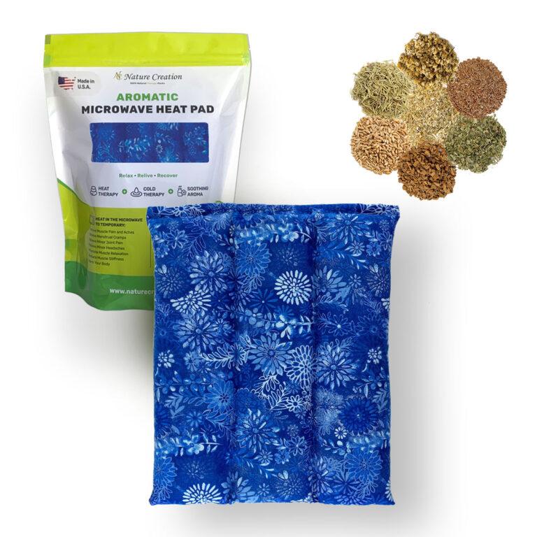 Picture of Nature Creation NC-LUMBAR-BLUFLW Microwavable Herbal Heating Pad for Lumbar - No.11 Blue Flower