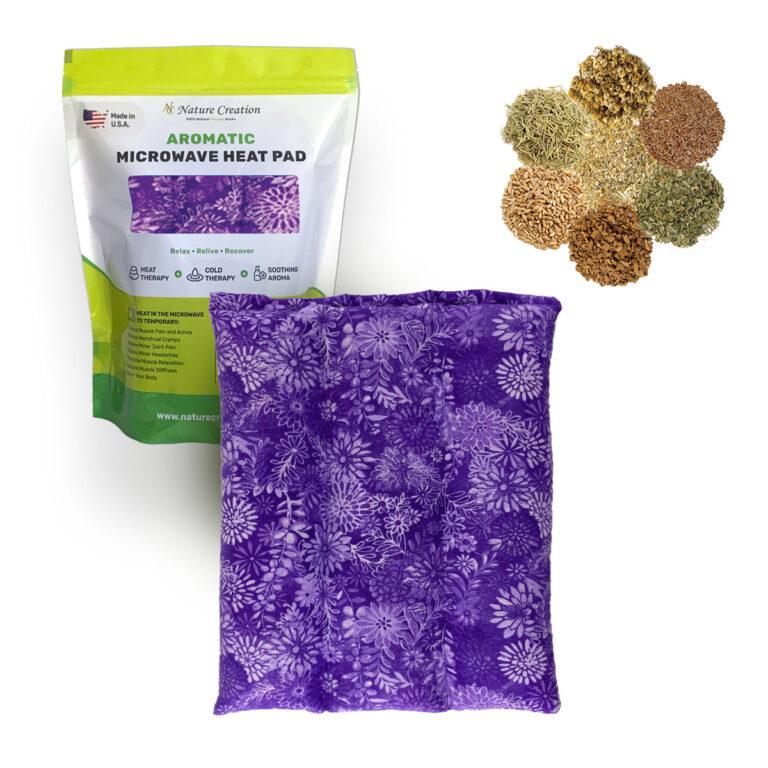 Picture of Nature Creation NC-LUMBAR-PPLFLW Microwavable Herbal Heating Pad for Lumbar - No.14 Purple Flower