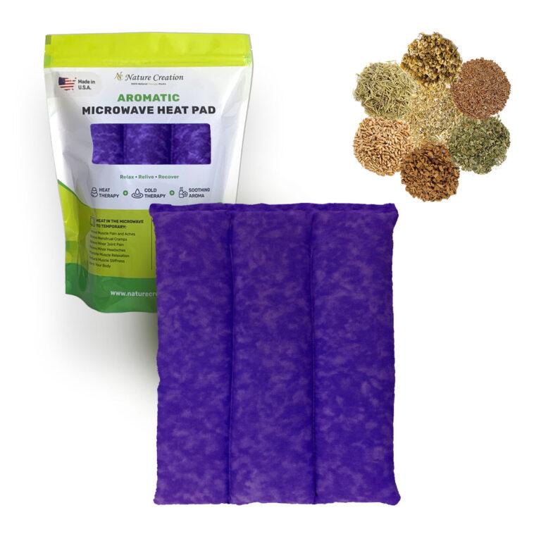 Picture of Nature Creation NC-LUMBAR-PPLMRB Microwavable Herbal Heating Pad for Lumbar - No.03 Purple Marble