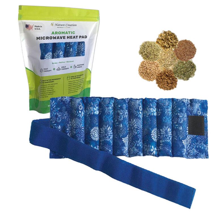Picture of Nature Creation NC-MCR-BLWFLW Microwavable Herbal Heating Pad for Abdomen & Menstrual Cramps - No.11 Blue Flower