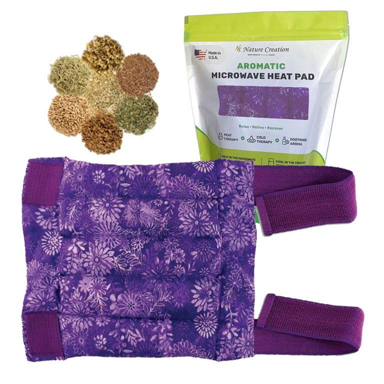 Picture of Nature Creation NC-KNEE-PPLFLW Microwavable Herbal Heating Pad for Knee & Elbow - No.14 Purple Flower