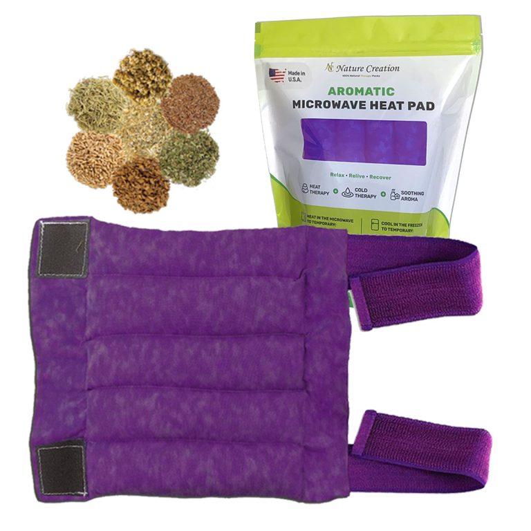 Picture of Nature Creation NC-KNEE-PPLMRB Microwavable Herbal Heating Pad for Knee & Elbow - No.03 Purple Marble