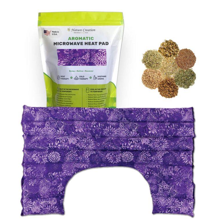 Picture of Nature Creation NC-SHOULDER-PPLFLW Microwavable Herbal Heating Pad for Shoulder - No.14 Purple Flower