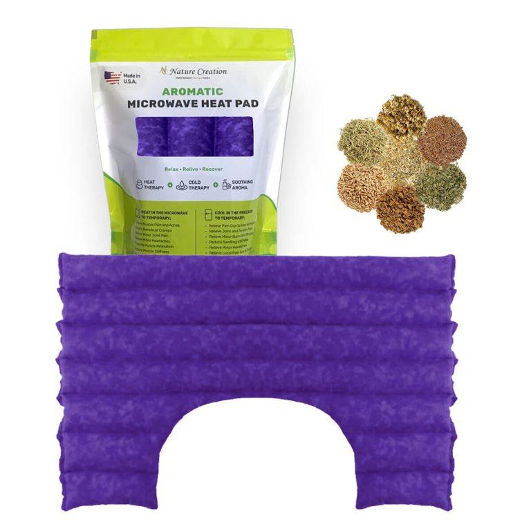 Picture of Nature Creation NC-SHOULDER-PPLMB Microwavable Herbal Heating Pad for Shoulder - No.03 Purple Marble