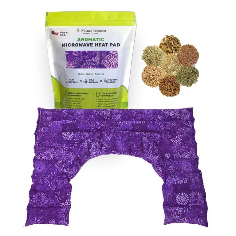 Picture of Nature Creation NC-SHOULDER-PLUS-PPLFLW Microwavable Herbal Heating Pad for Neck & Shoulder - No.14 Purple Flower