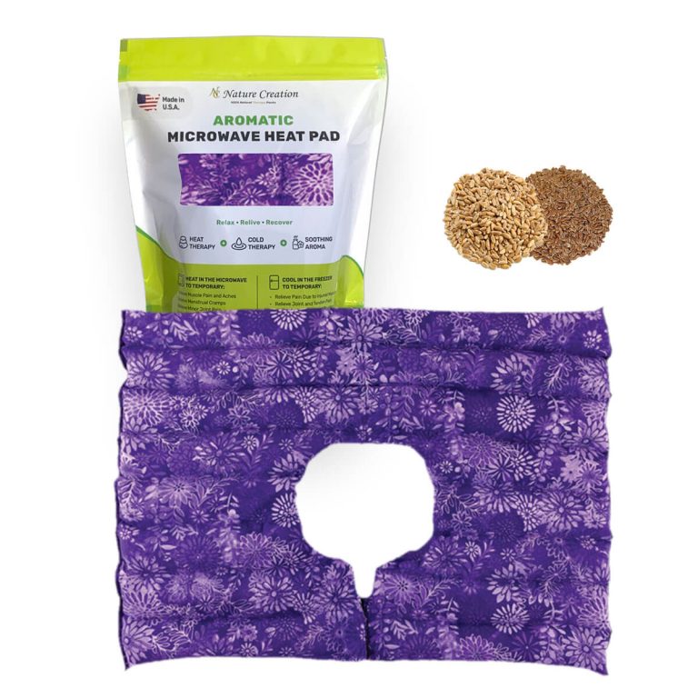 Picture of Nature Creation NC-UPPER-PPLFLW Microwavable Herbal Heating Pad for Upper Body - No.14 Purple Flower