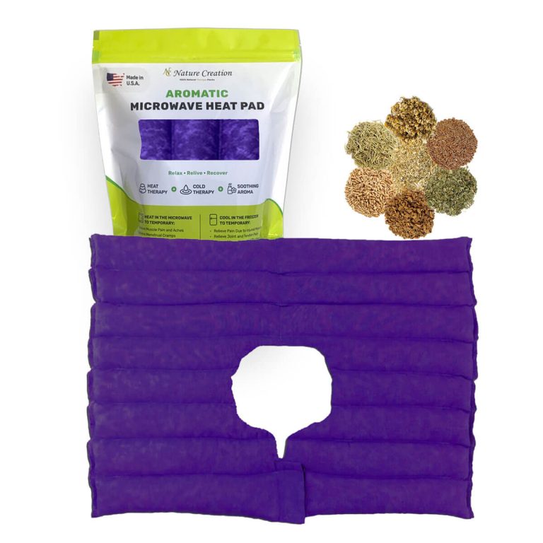Picture of Nature Creation NC-UPPER-PPLMRB Microwavable Herbal Heating Pad for Upper Body - No.03 Purple Marble