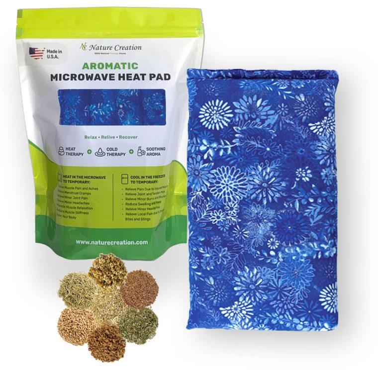 Picture of Nature Creation NC-BASICHERB-BLUFLW Microwavable Basic Herbal Heating Pad - No.11 Blue Flower