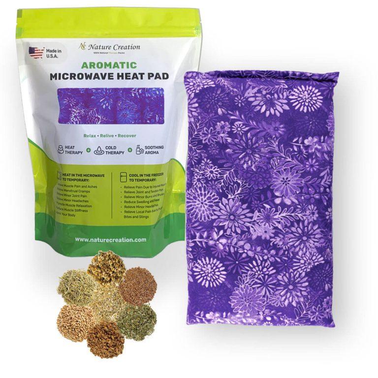 Picture of Nature Creation NC-BASICHERB-PPLFLW Microwavable Basic Herbal Heating Pad - No.14 Purple Flower