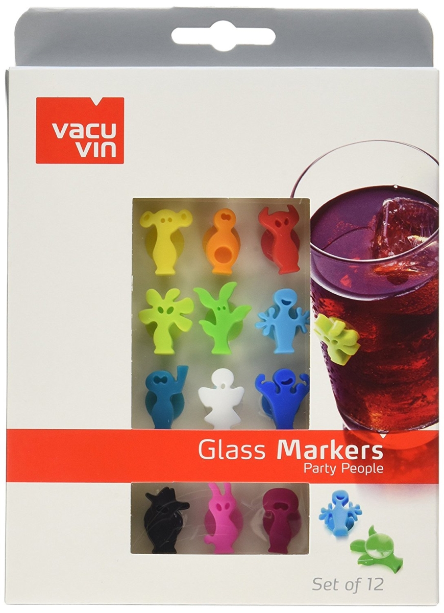 Picture of Vacu Vin 1886060 Party People Glass Markers - Gift Box - Set of 12