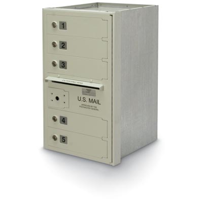 N1027862 5-Door Horizontal Mailbox 4C High Security, 130