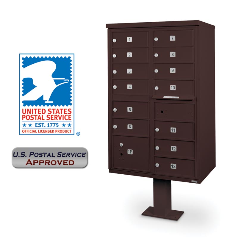 13 Door CBU with Pedestal - Bronze