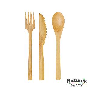 Picture of Natures Party 8NPCVBAK12-nparty019 6.3 in. Bambi Bamboo Dinnerware Cutlery - 12 Count