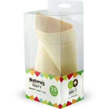 Picture of Natures Party 8NPBBCO180-nparty036 7 in. Mini Woodsy Wooden Cones