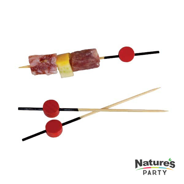 Picture of Natures Party 8NPBBATAMI-nparty011 3.1 in. Lady Bug Bamboo Skewer with Decorative Red Shape - Pack of 25