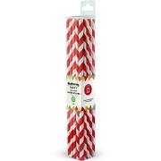 Picture of Natures Party 8NPCHP21R-nparty041 8 in. Coated with Beeswax Knees Compostable Paper Straws&#44; Red
