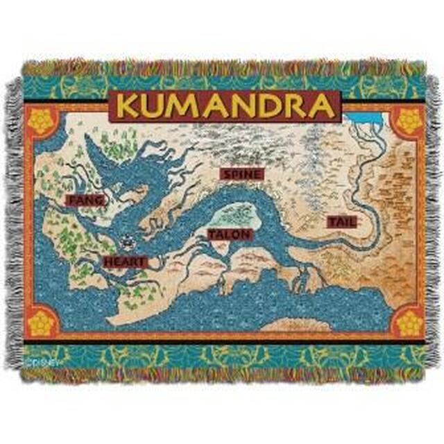 Picture of Northwest 1DRD-05100-0001-HOT 48 x 60 in. Raya & Last Dragon Raya Map Tapestry Throw