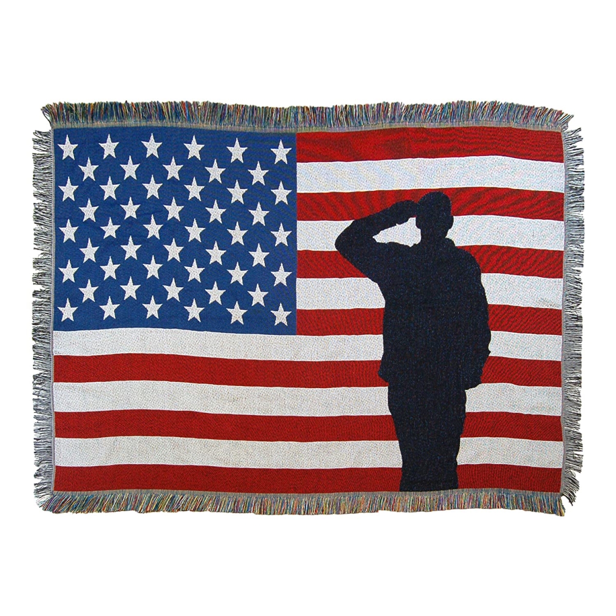 Picture of Northwest 1GEN-05100-0076-AMZ 48 x 60 in. Memorial Day Salute The Flag Woven Tapestry Throw Blanket