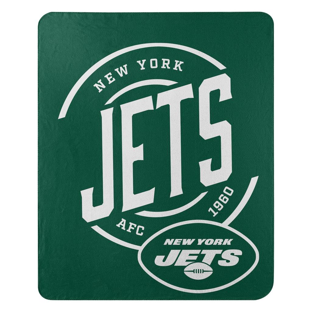 1NFL-03105-0015-RET 50 x 60 in. New York Jets Campaign Fleece Throw Blanket