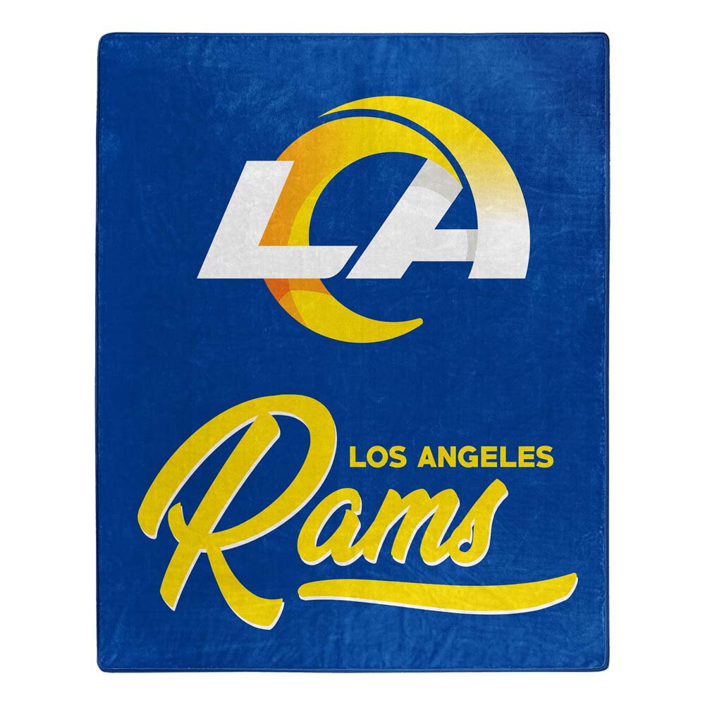 1NFL-07088-0083-RET 50 x 60 in. Los Angeles Rams Signature Raschel Throw Blanket