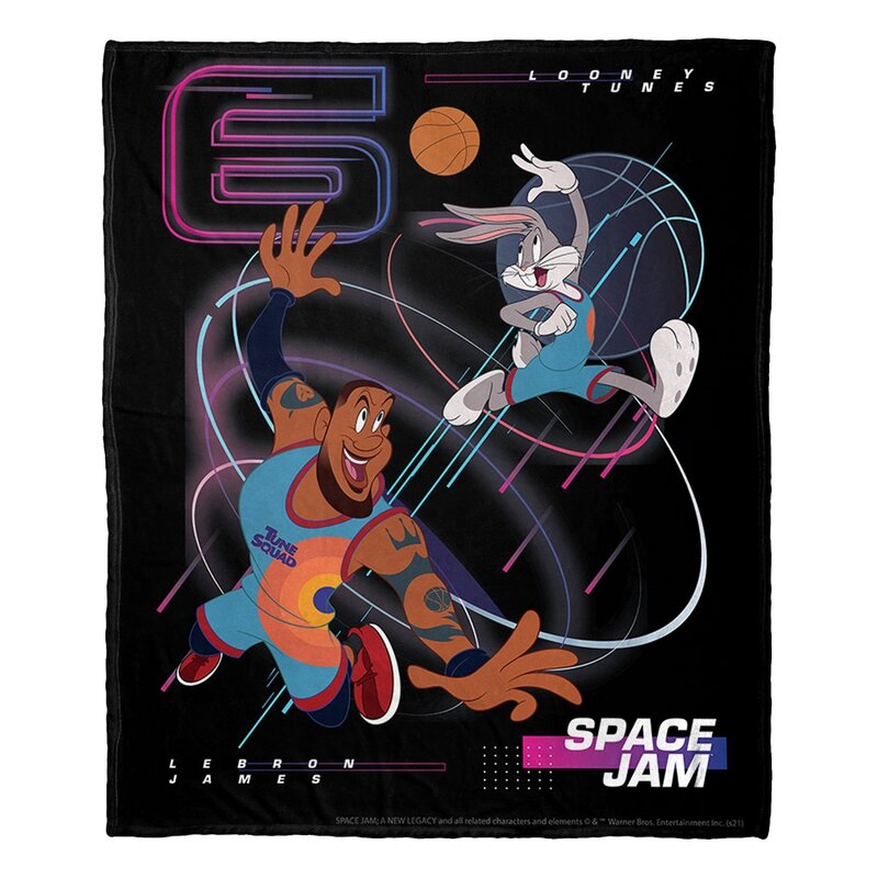 Picture of Northwest 1SJ2-57500-0001-RET 50 x 60 in. Space Jam 2 - Alley Oops HD Silk Touch Throw
