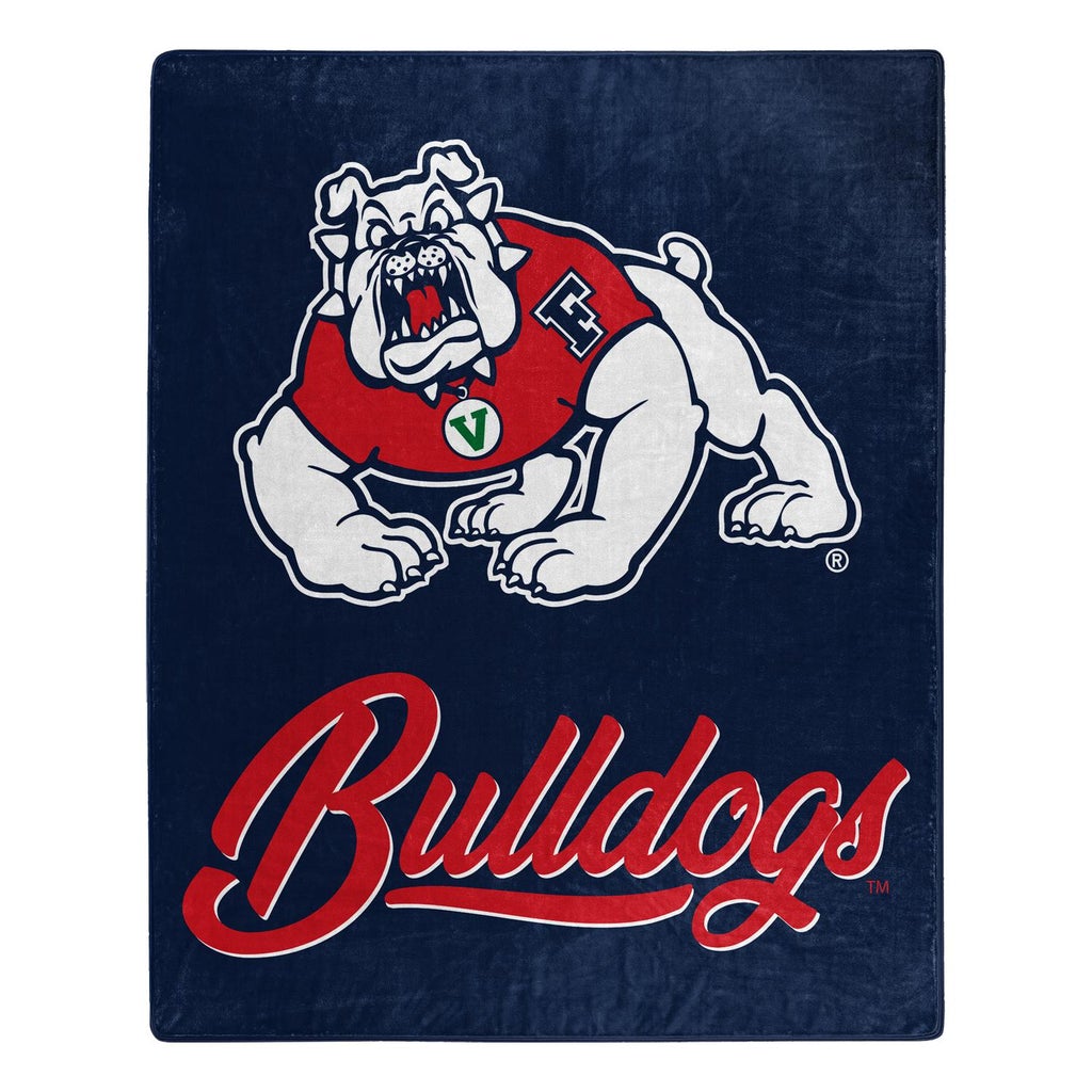 Picture of Northwest 1COL-07060-0048-RET 50 x 60 in. Fresno State Bulldogs Signature Raschel Throw Blanket