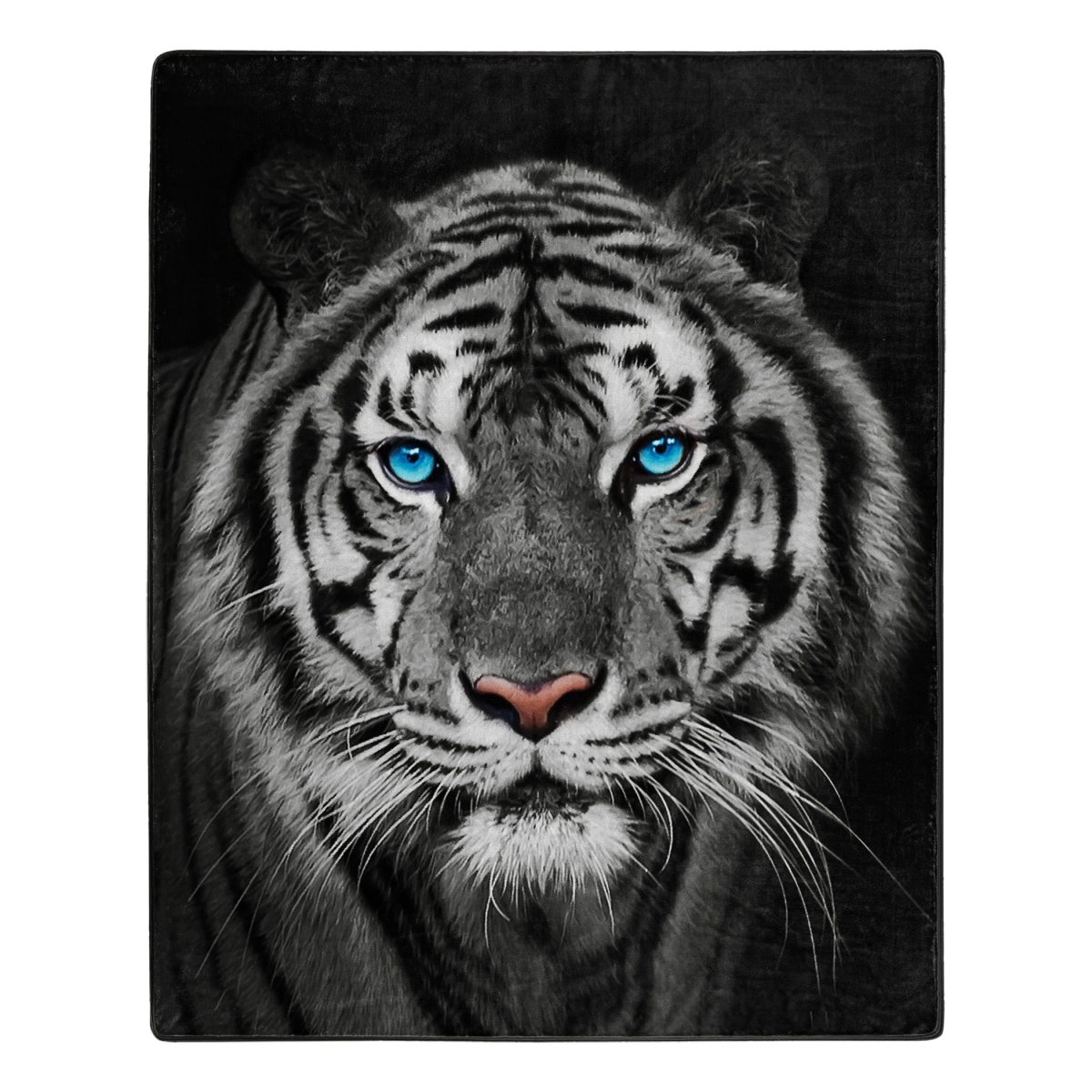 Picture of Northwest 1GEN-07000-0044-RET 50 x 60 in. White Tiger Stare Raschel Throw Blanket