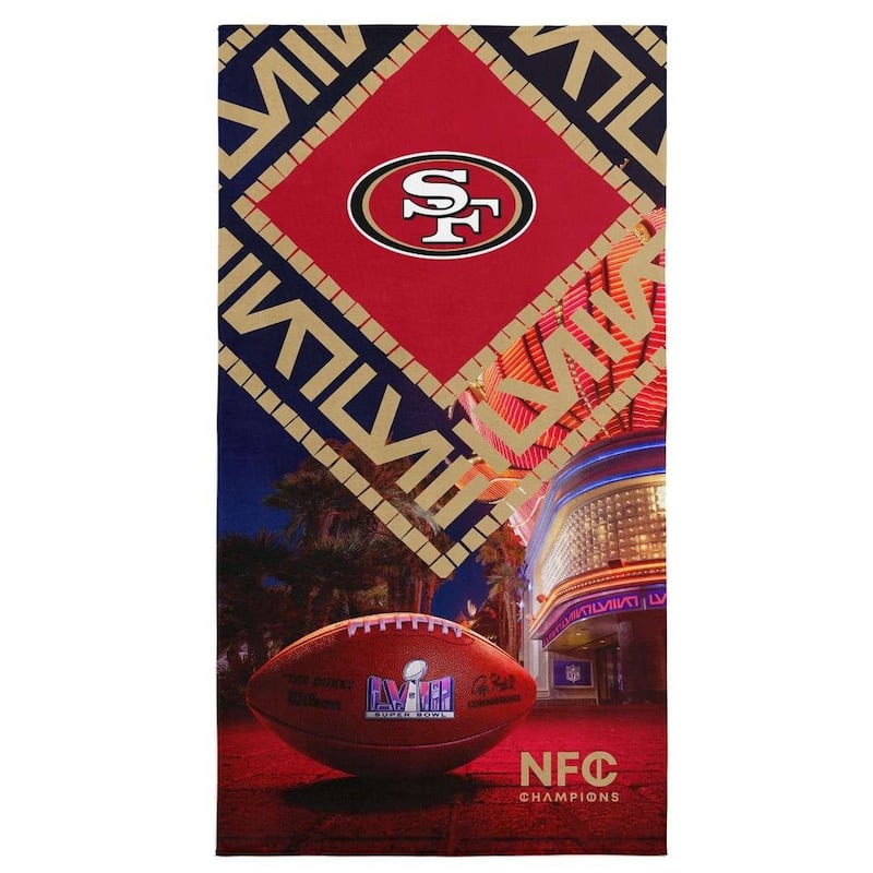 Picture of The Northwest Group 1NFL-69424-5013-RET NFL 49ERS SB58 Arrival Participant Printed Beach Towel