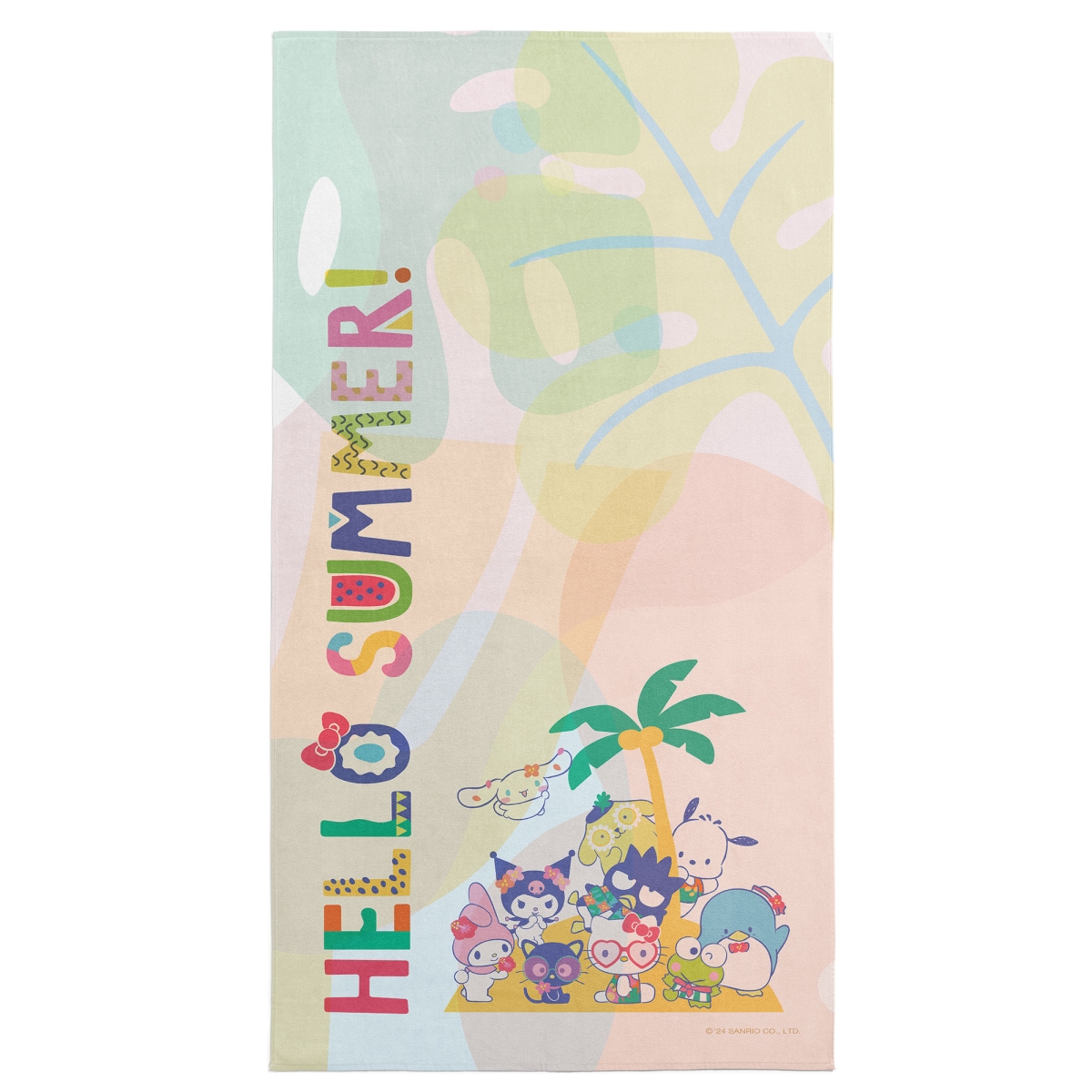 Picture of The Northwest Group 1SAN-69400-0008-RET 60 x 30 in. Sanrio Hello K & Friends Hello Summer Printed Beach Towel