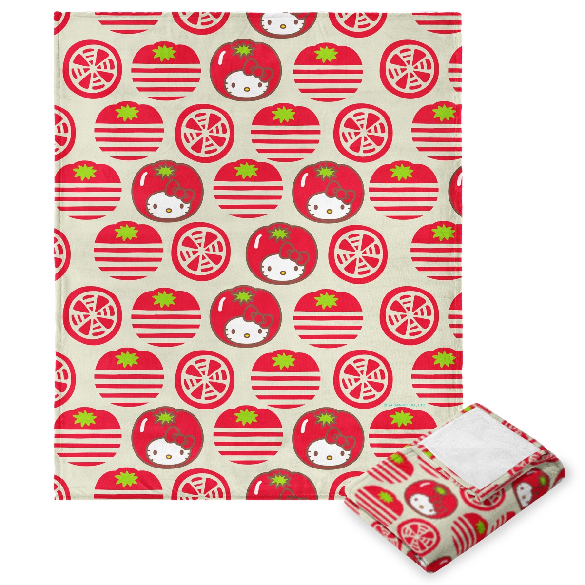 Picture of The Northwest Group 1SAN-T1T00-0006-RET 50 x 60 in. Sanrio Hello Kitty Tomato Girl Silk Touch Throw
