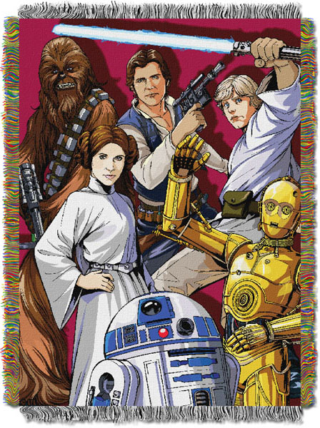 Picture of Northwest 1DSW051000027RET Star Wars Classic Small Rebel Forces Entertainment Woven Tapestry Throw Blanket
